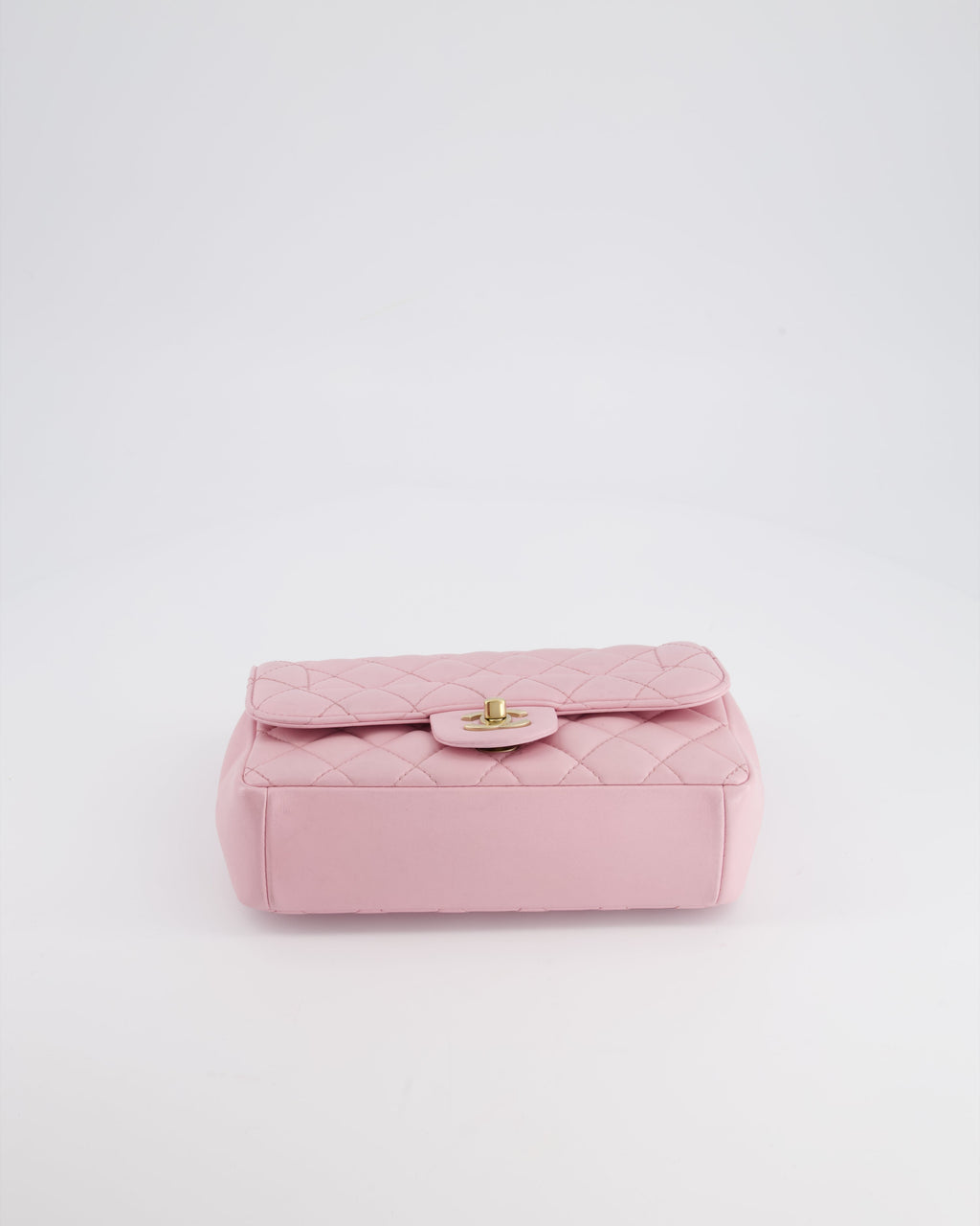 Chanel Pastel Pink 2015-26 Seasonal Small Single Flap Bag in Lambskin Leather with Brushed Gold Hardware