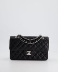 Chanel Black Small Classic Double Flap Bag in Caviar Leather with Silver Hardware RRP £8,180