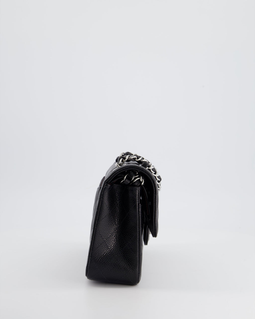 Chanel Black Small Classic Double Flap Bag in Caviar Leather with Silver Hardware RRP £8,180