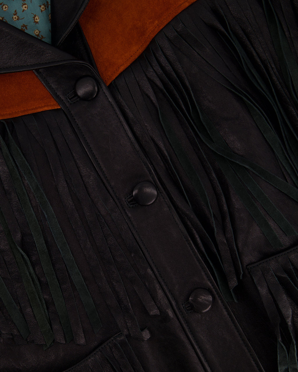 Gucci Black and Orange Leather Fringe and Studded Jacket in Size IT 36 (UK 4)