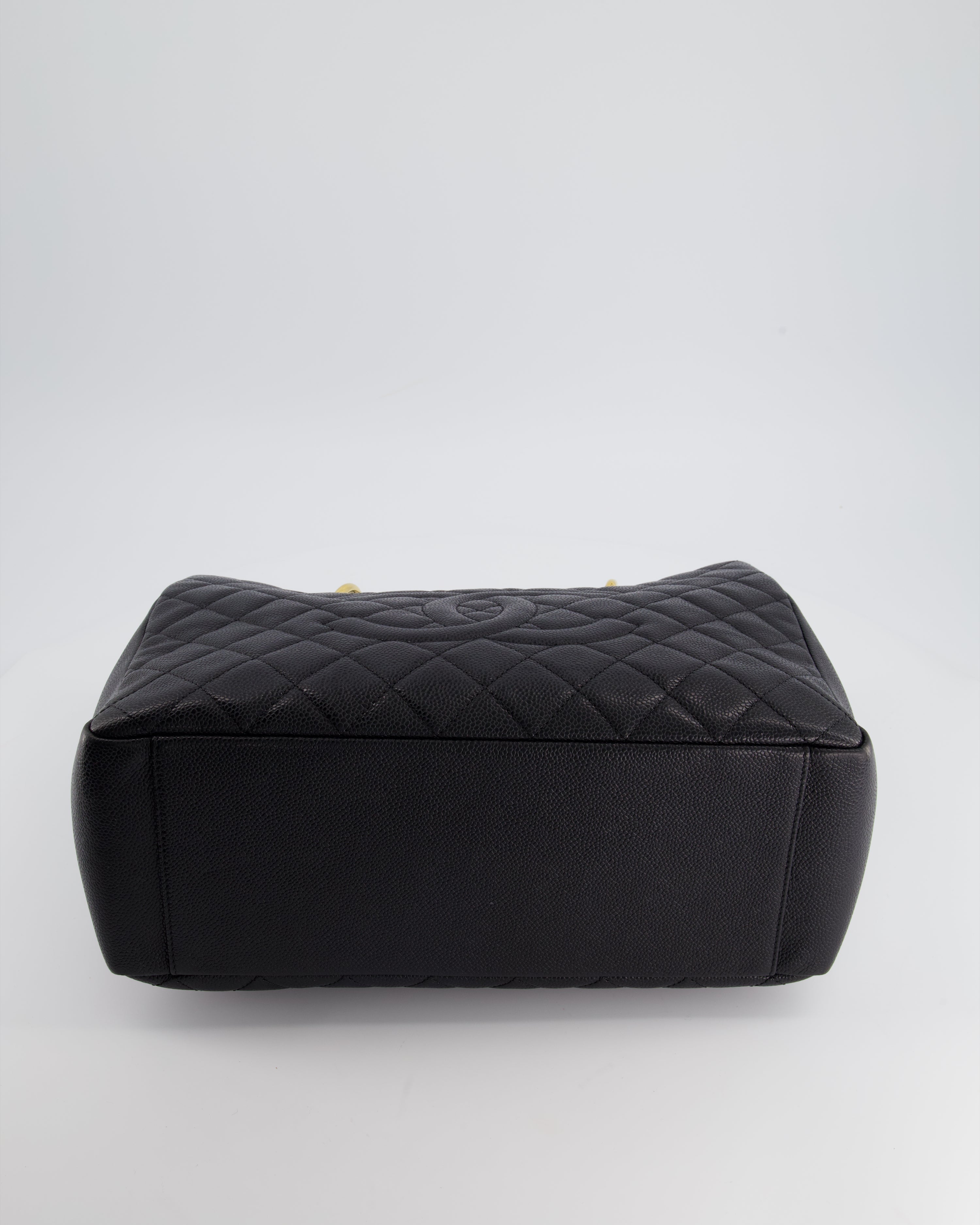 Chanel Black Caviar GST Tote Bag with Gold Hardware