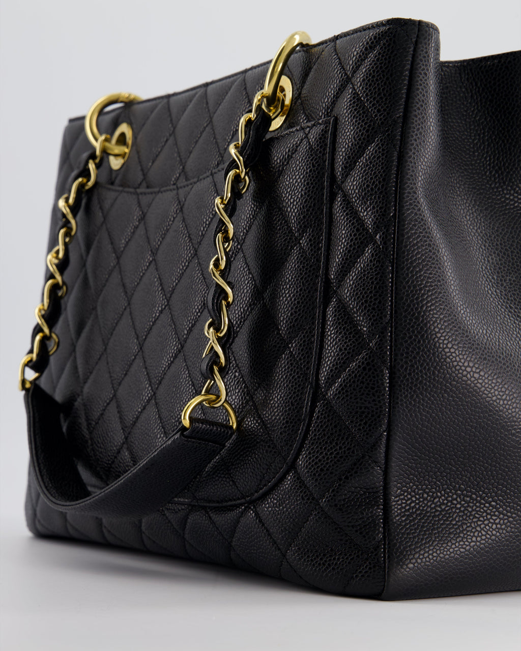 Chanel Black Caviar GST Tote Bag with Gold Hardware