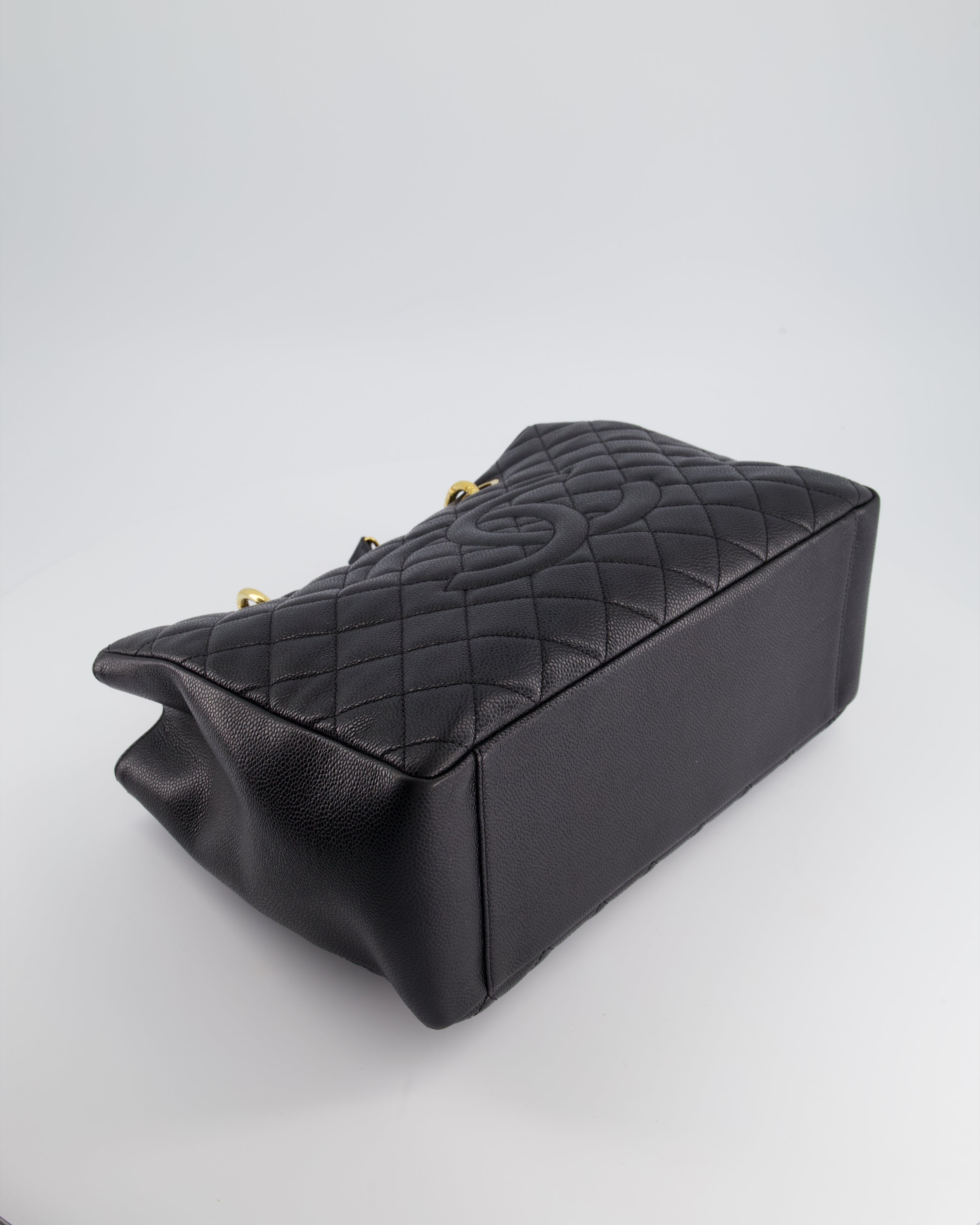 Chanel Black Caviar GST Tote Bag with Gold Hardware