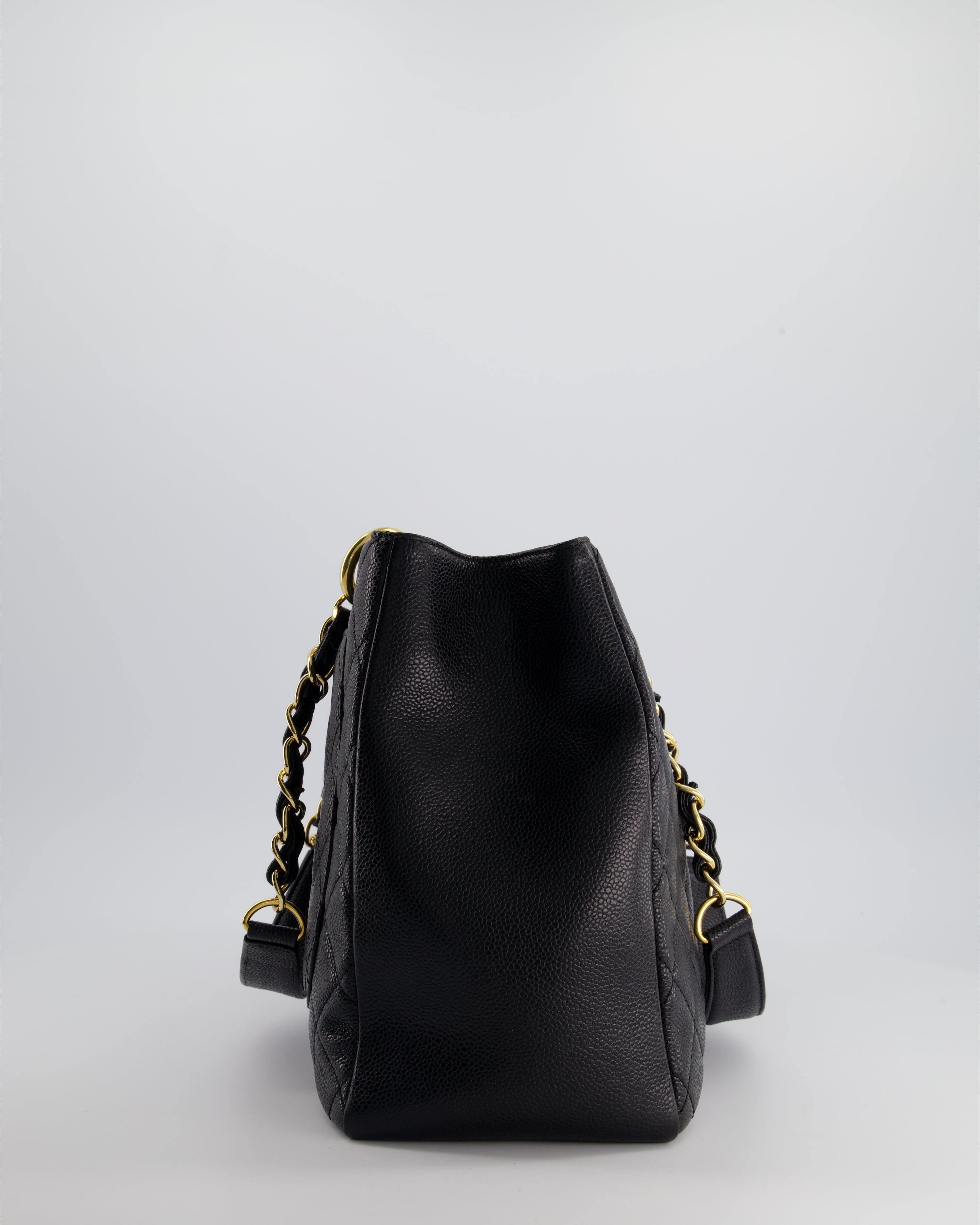 Chanel Black Caviar GST Tote Bag with Gold Hardware