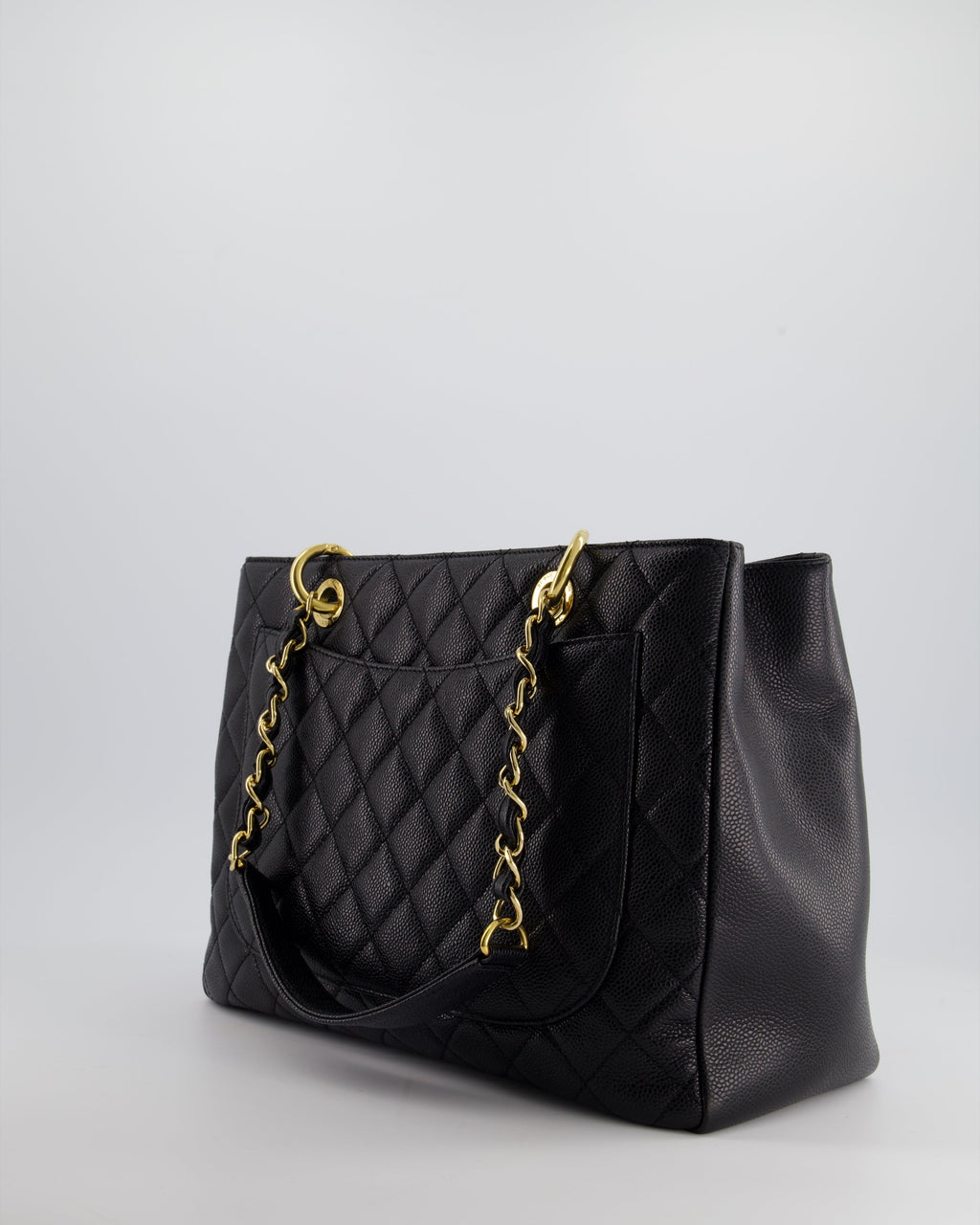 Chanel Black Caviar GST Tote Bag with Gold Hardware