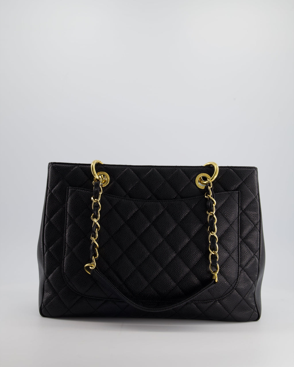 Chanel Black Caviar GST Tote Bag with Gold Hardware