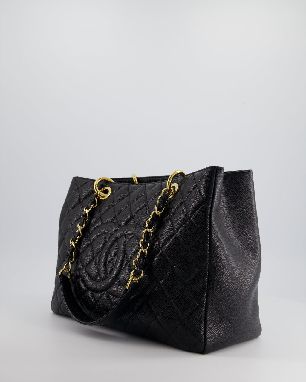 Chanel Black Caviar GST Tote Bag with Gold Hardware