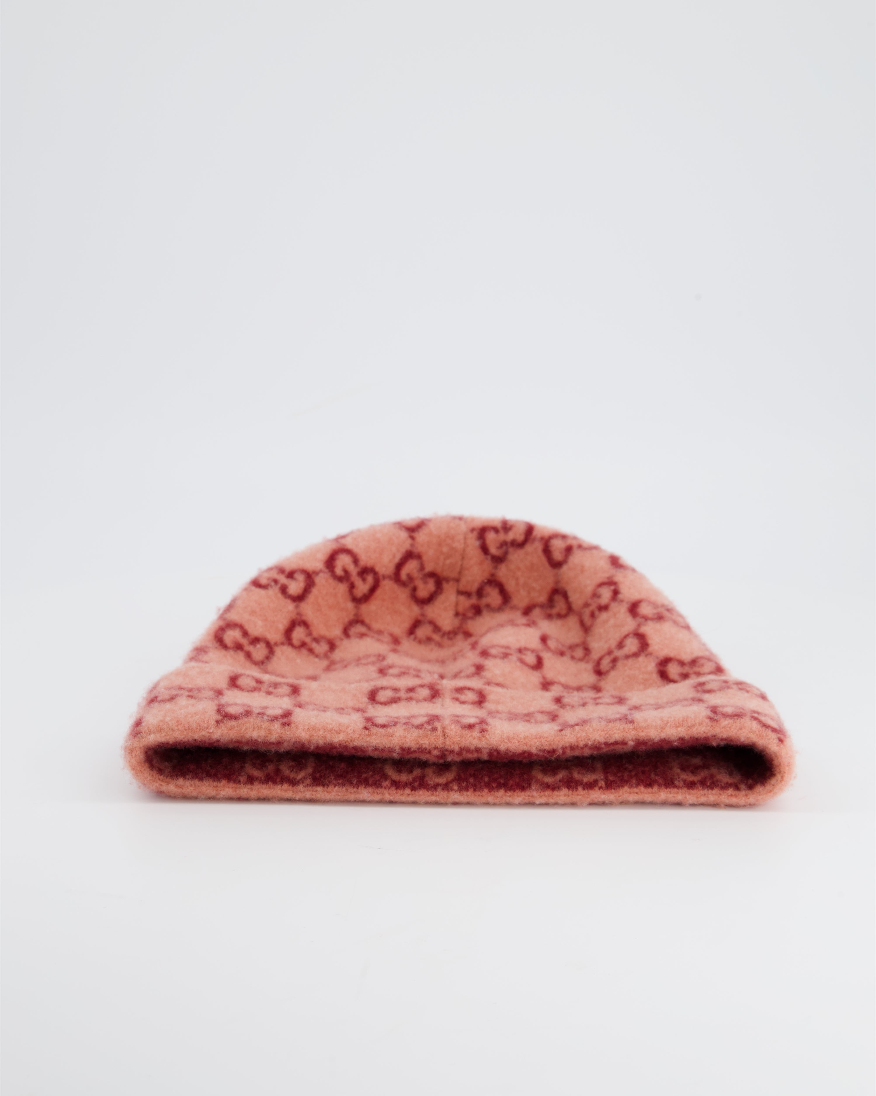 Gucci Pink GG Wool Beanie Hat Size M