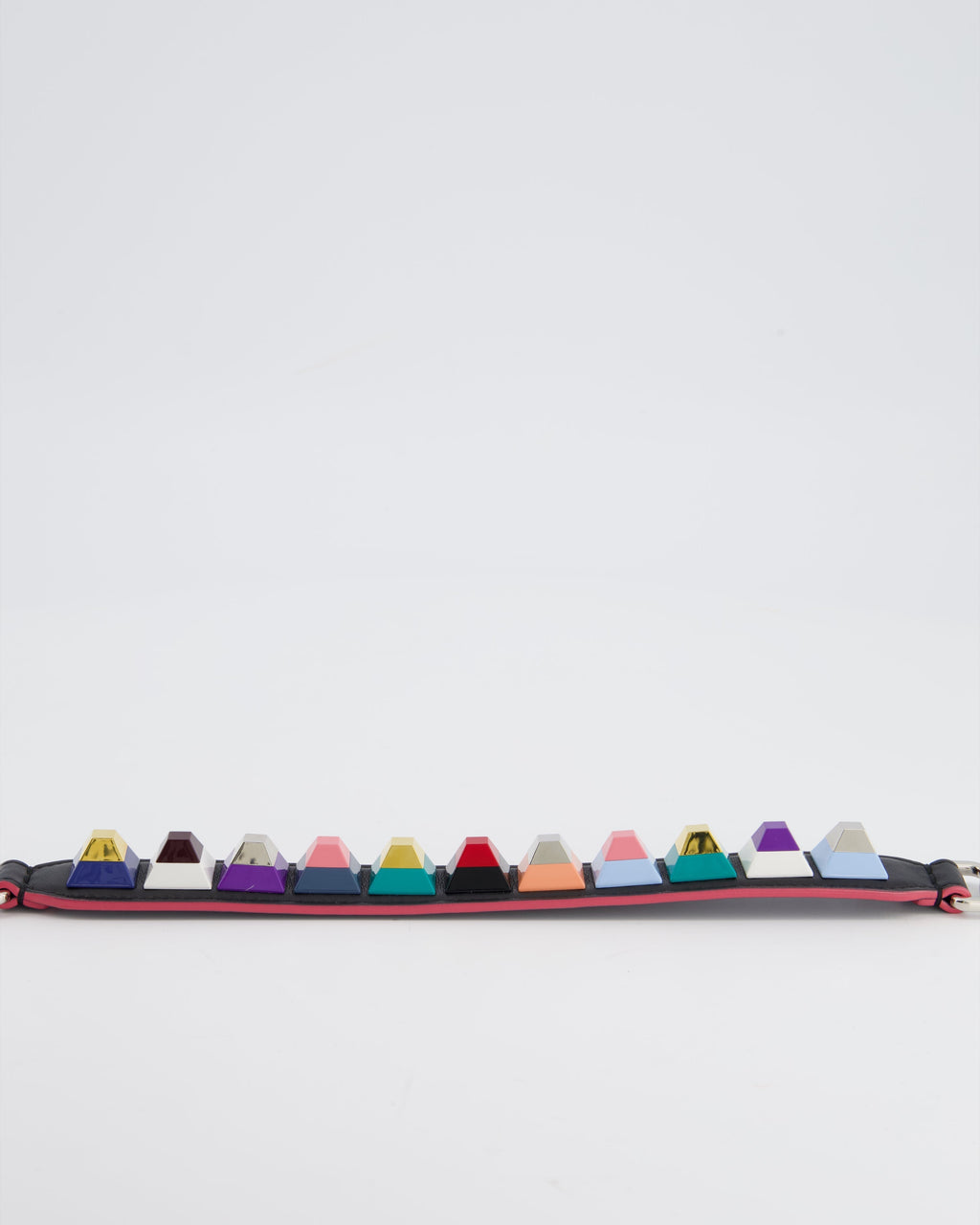 Fendi Multi-Colour Short Bag Strap with Spike Detail