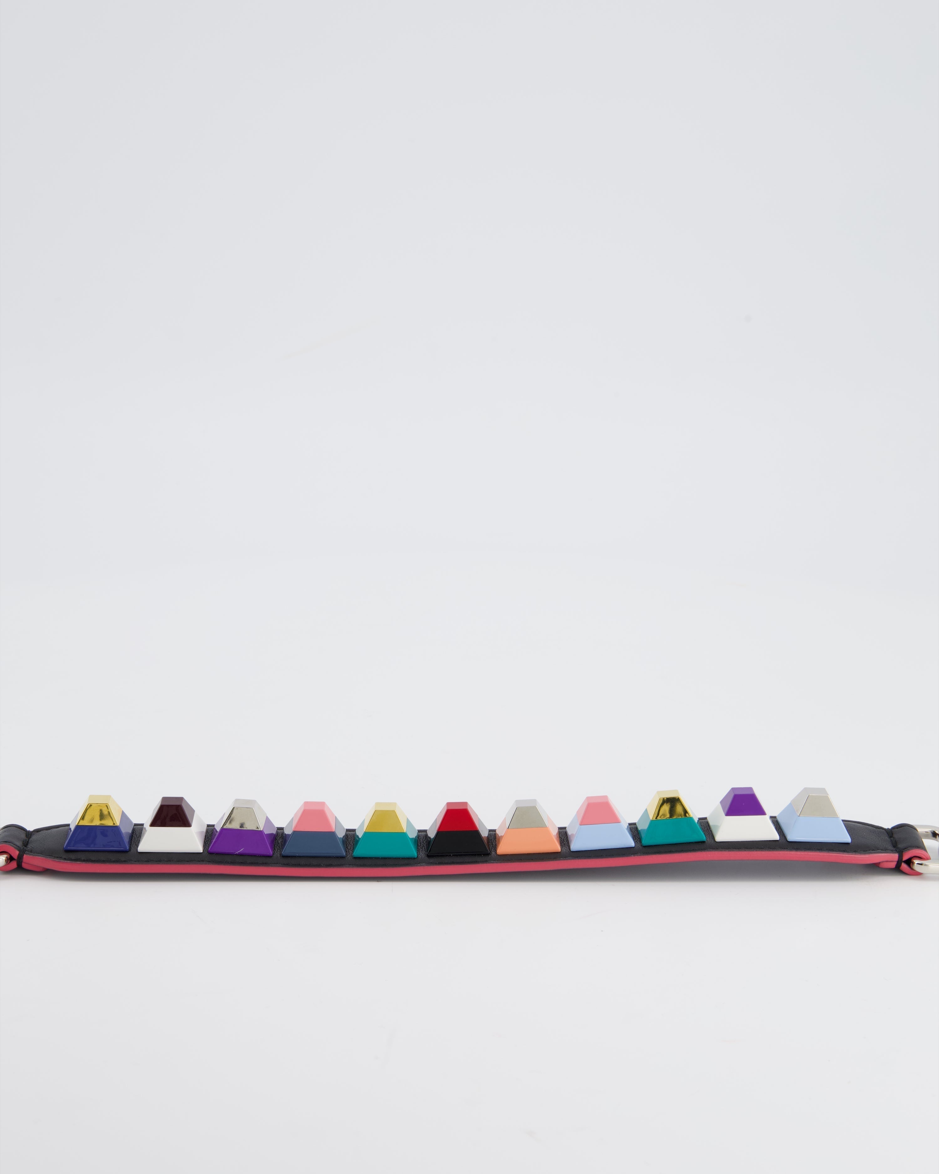 Fendi Multi-Colour Short Bag Strap with Spike Detail