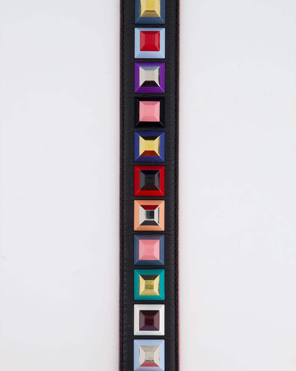 Fendi Multi-Colour Long Bag Strap with Spike Detail