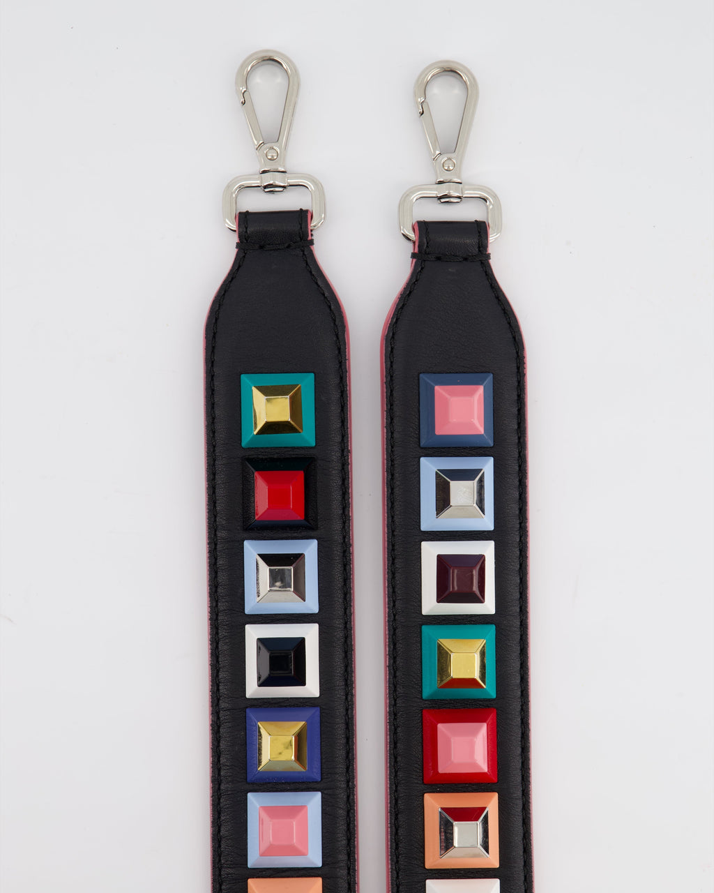Fendi Multi-Colour Long Bag Strap with Spike Detail