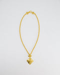 Chanel 97P Vintage Gold Pendant Necklace With CC Detail