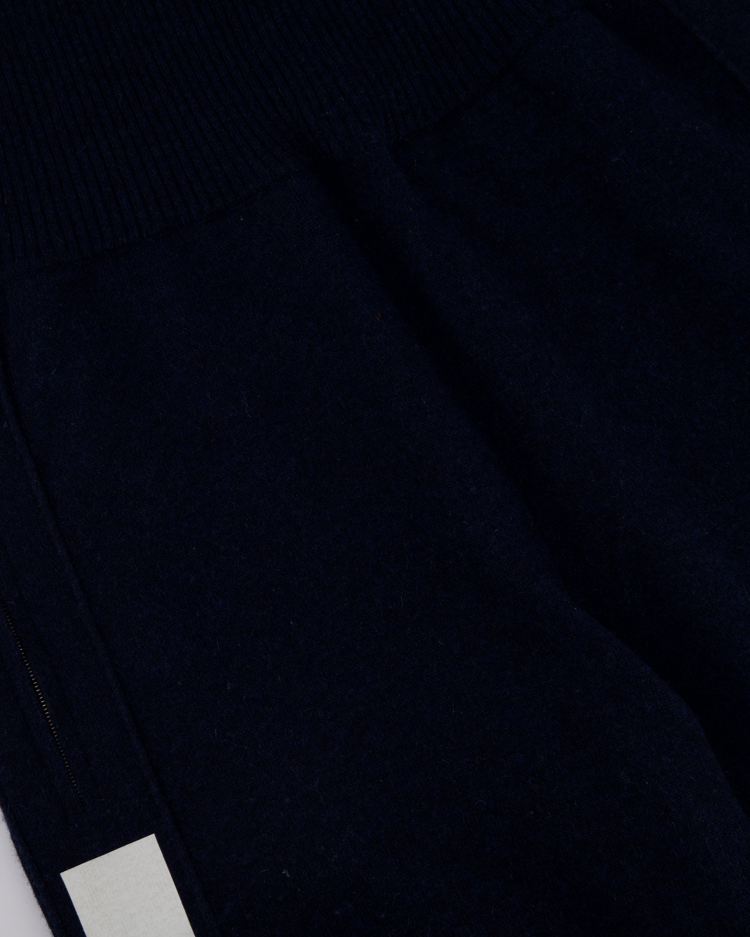 Chanel Navy Two-Piece Cashmere Tracksuit Set with Detachable Hood Detail Size FR 40 (UK 12)
