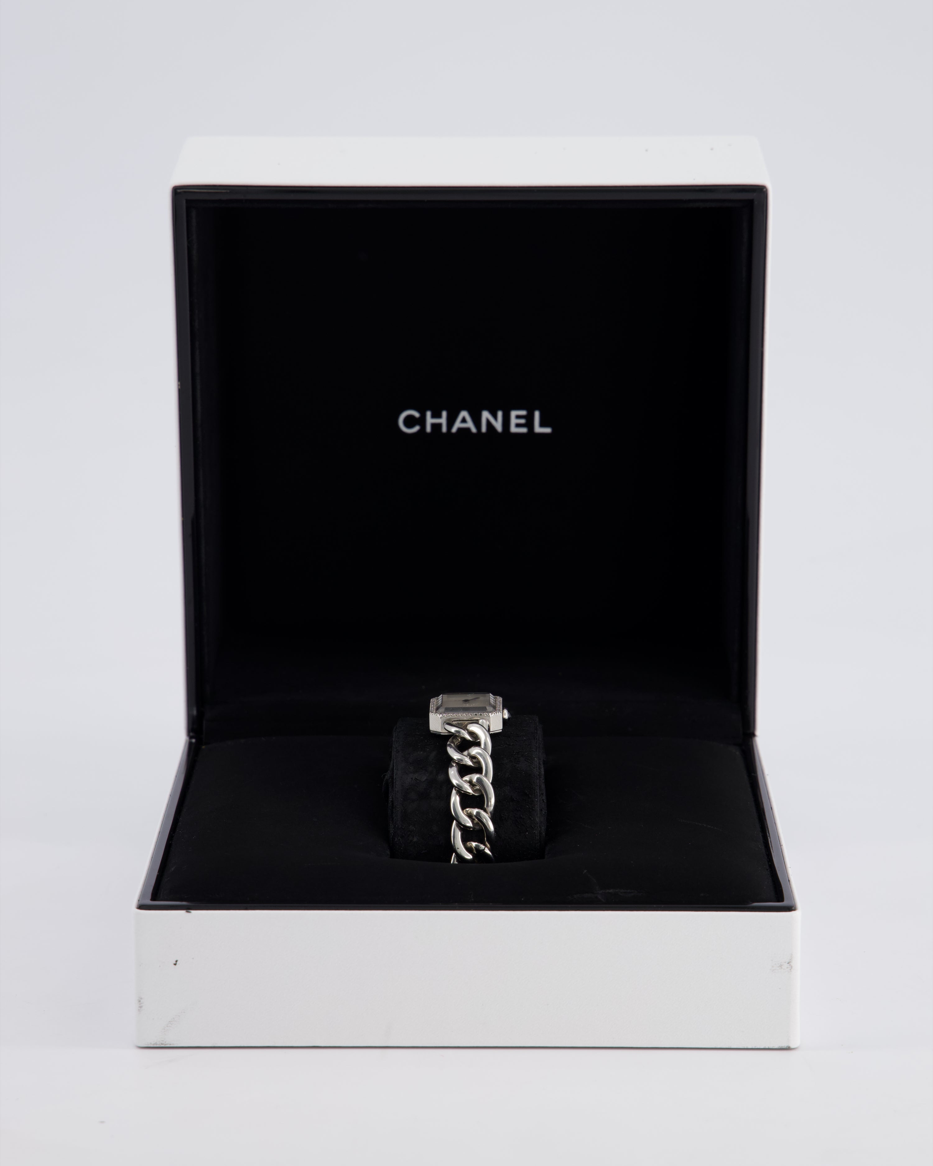 Chanel Stainless Steel Premiere H3253 Diamond and Mother of Pearl 26mm Quartz Watch