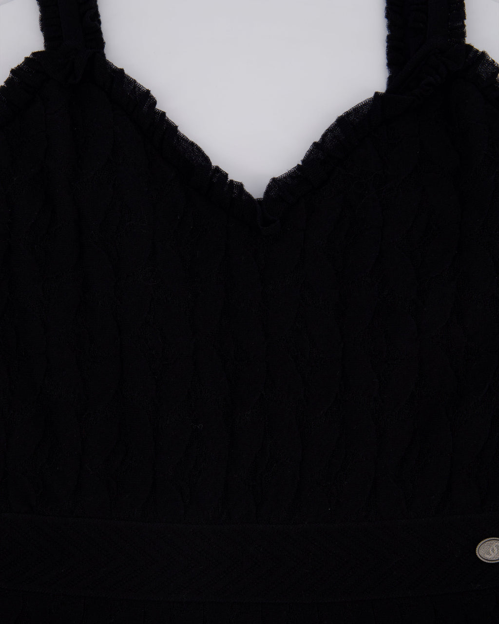 Chanel Black A-Line Lace Mini Dress Size FR 38 (UK 10)