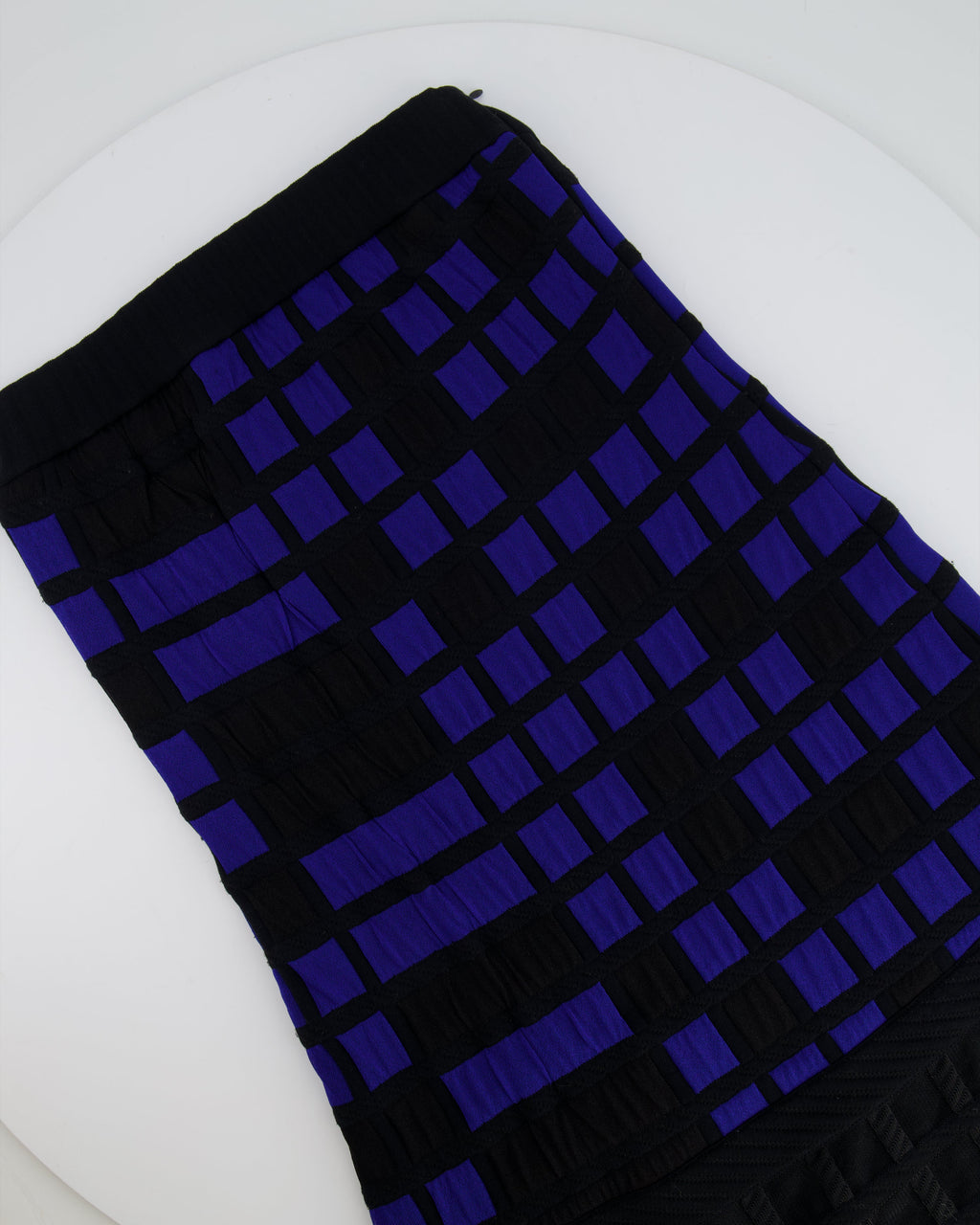*FIRE PRICE* Chanel Spring 2013 Black and Blue Checked Mini Bandeau Dress Size FR 40 (UK 12) RRP £1,300