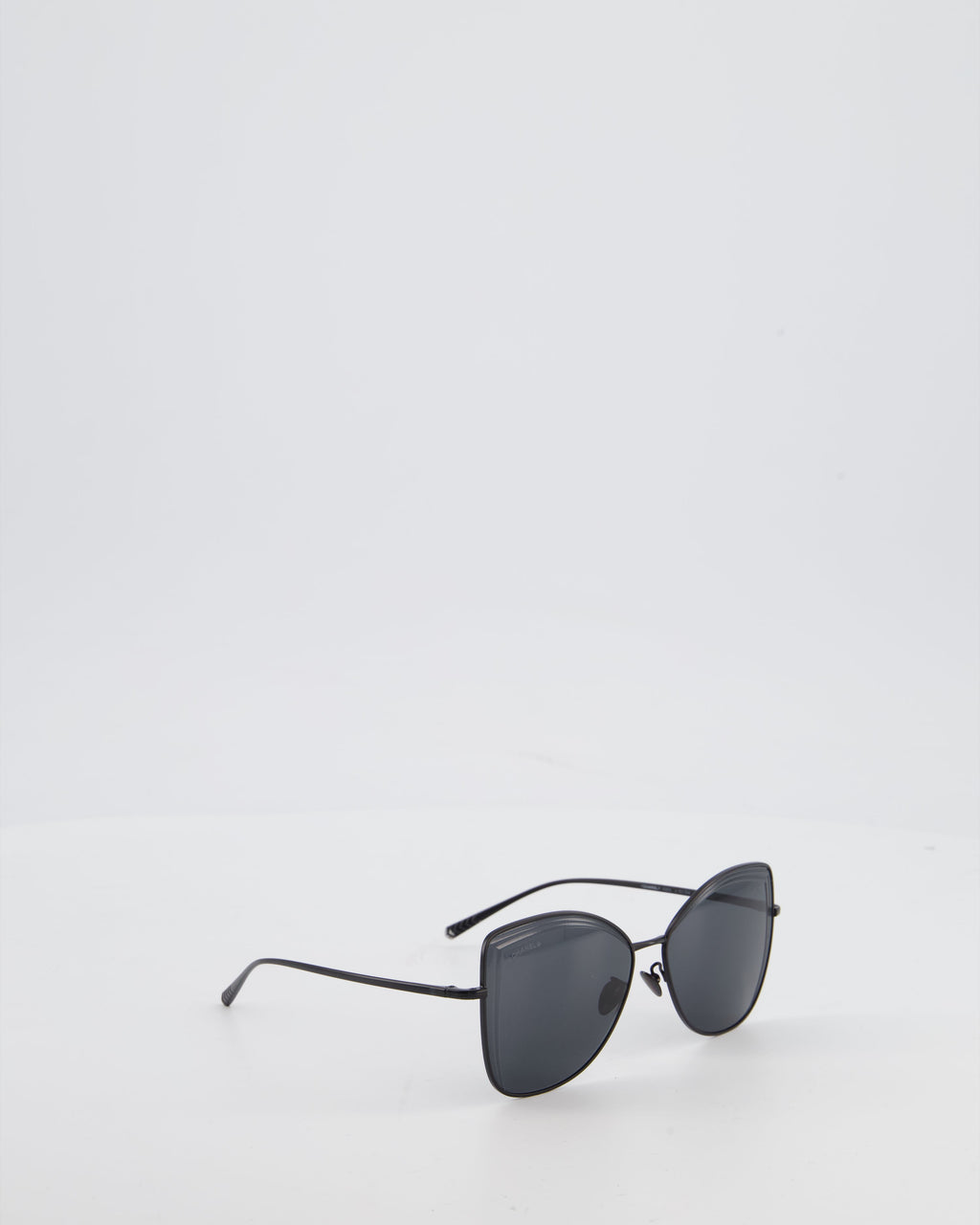 Chanel Black Metal Frame Sunglasses with Logo Detail