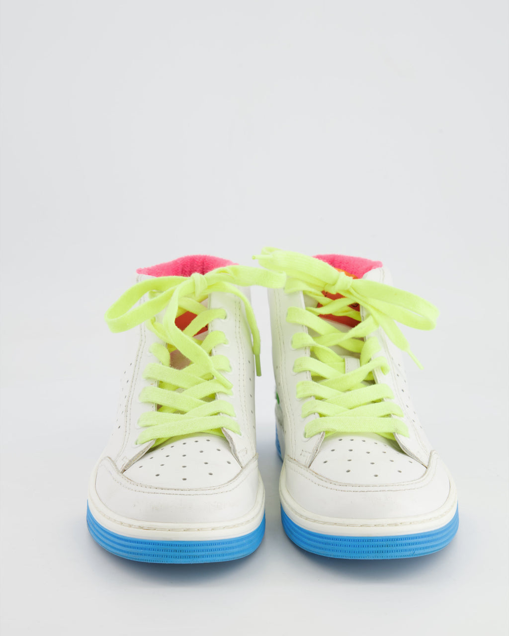 Chanel White and Multicolour Trainers with Green Logo Detail Size EU 38