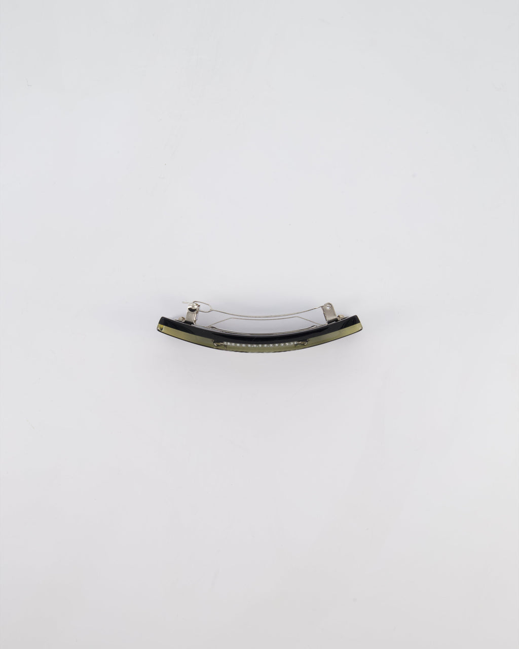Chanel 16/S Black & White Hair Clip with Logo and Crystals
