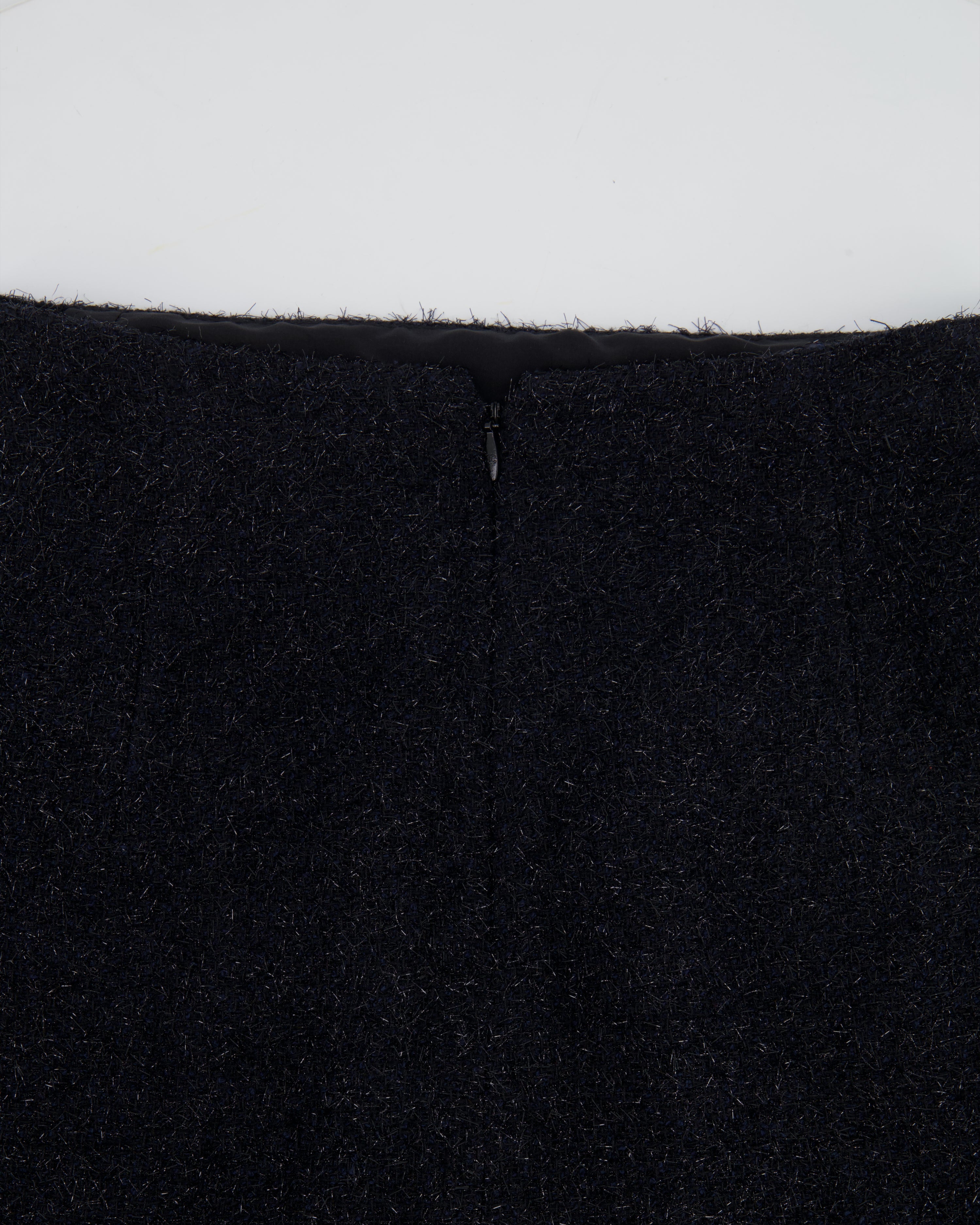 Chanel Black Shimmery Mini Skirt Size FR 36 (UK 8)