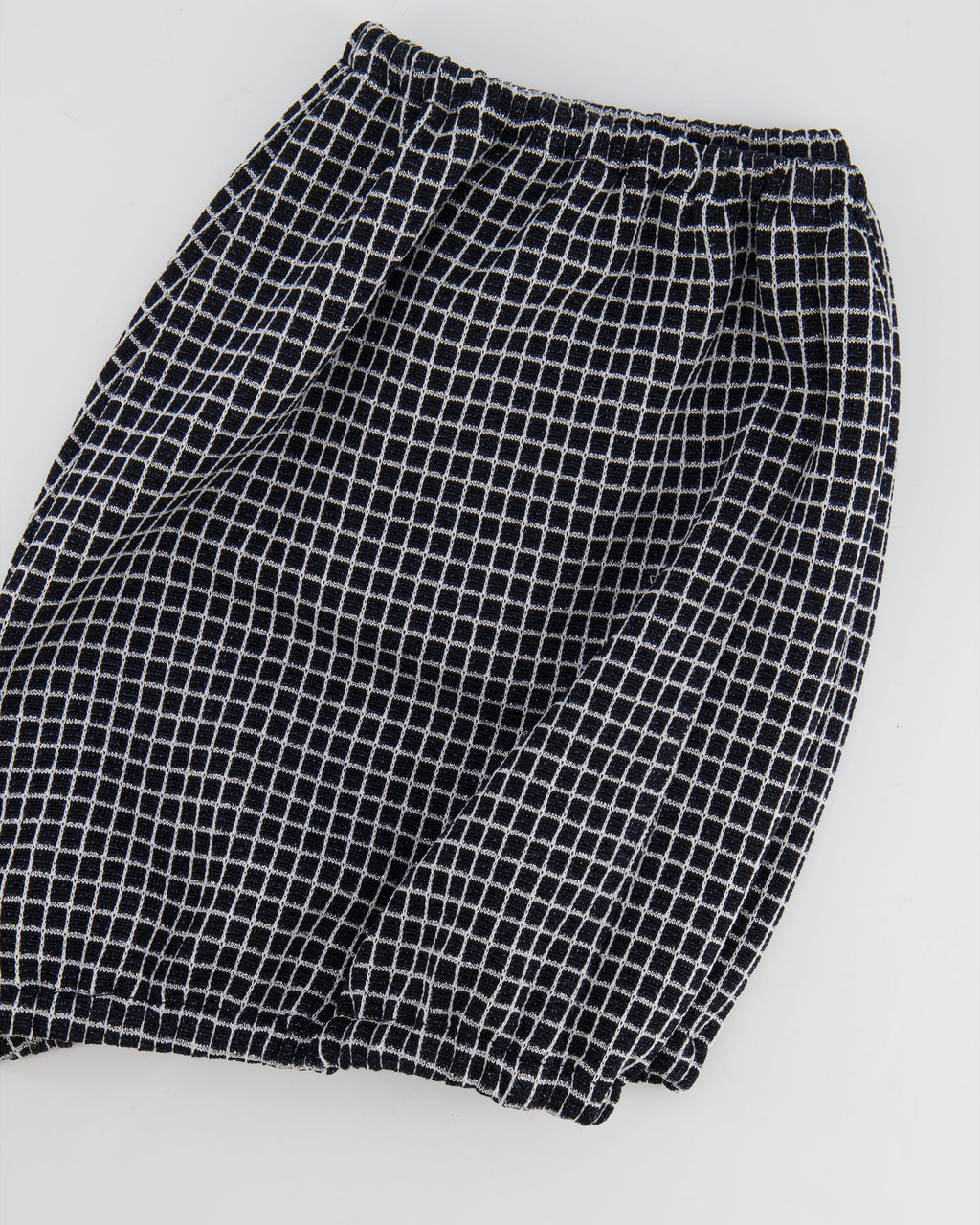 Chanel Black and White Checkered Micro Shorts with Silver Metallic Details and Silver CC Logo Buttons Size FR 36 (UK 8)