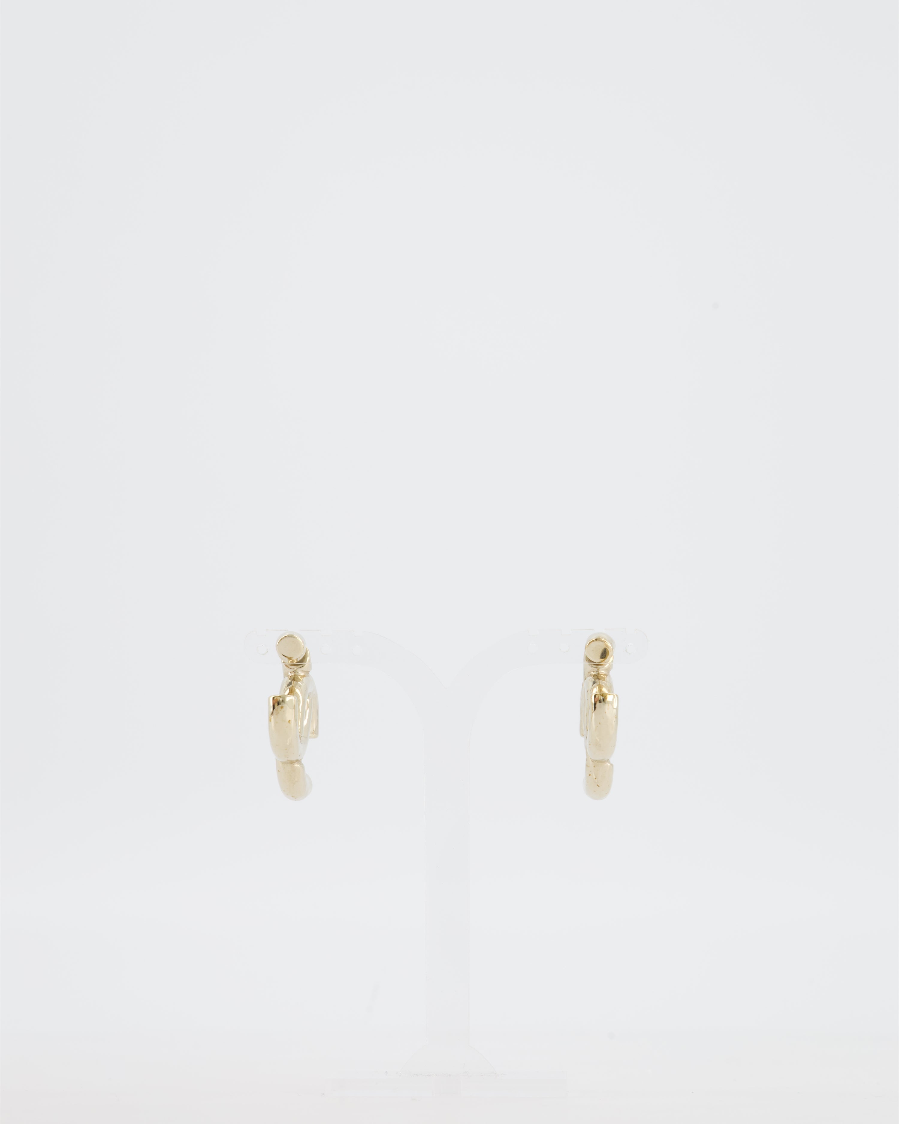 Chanel CC Logo Stud Earrings in Champagne Gold