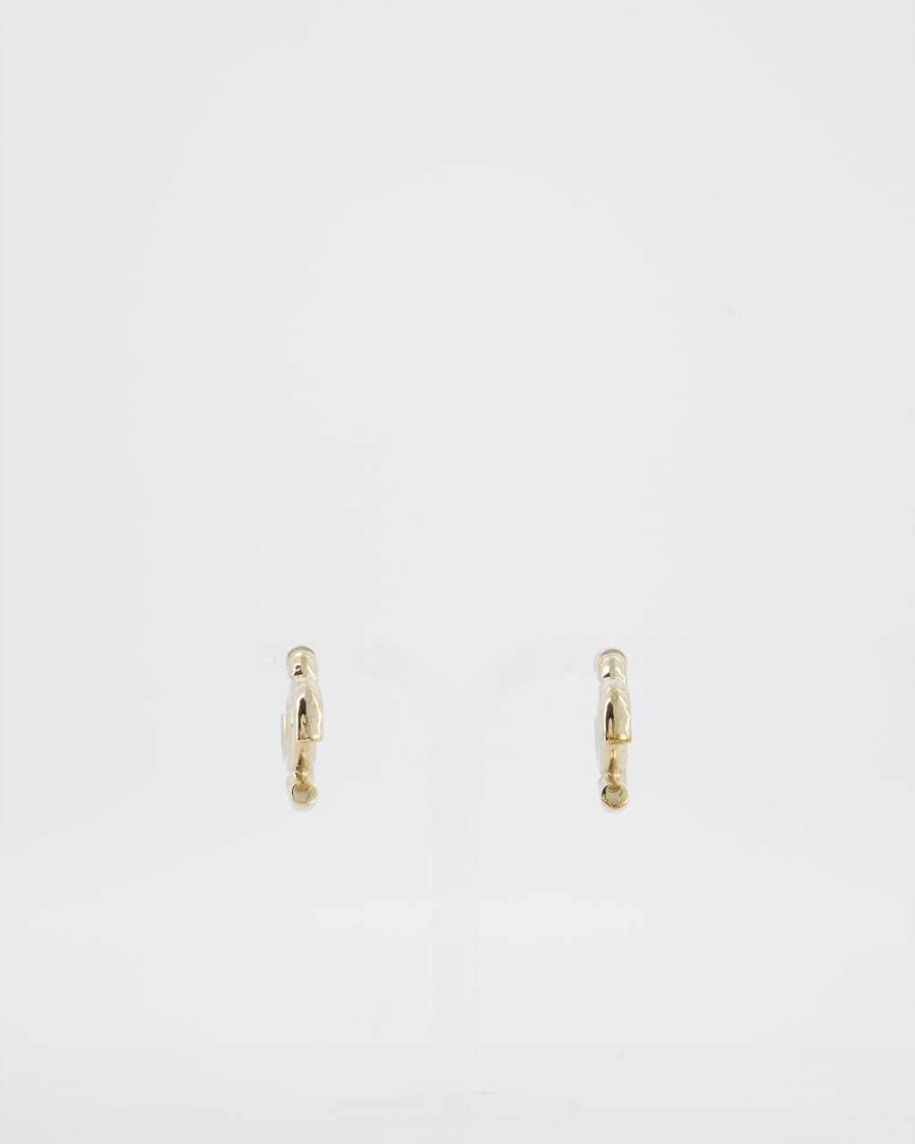 Chanel CC Logo Stud Earrings in Champagne Gold