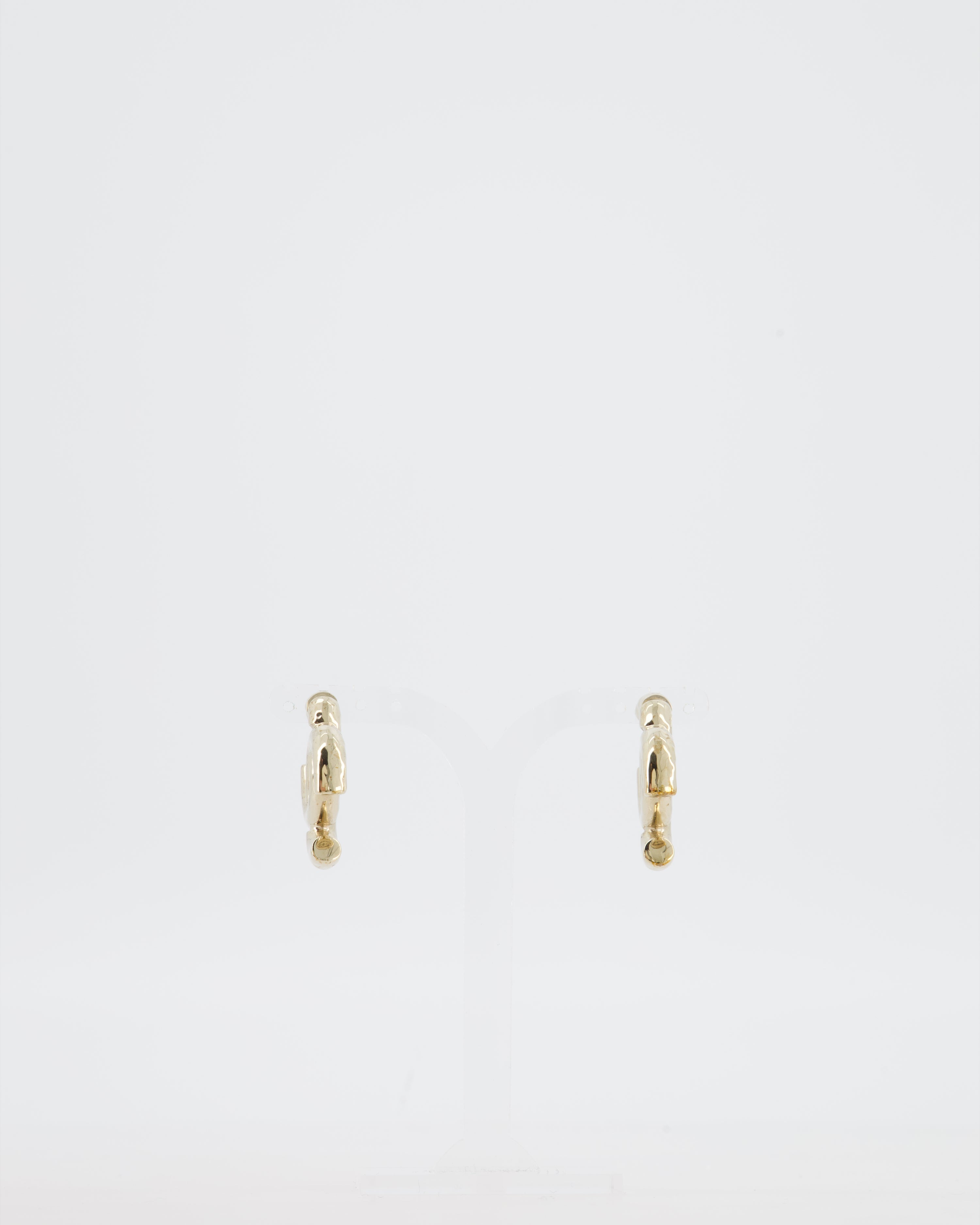 Chanel CC Logo Stud Earrings in Champagne Gold