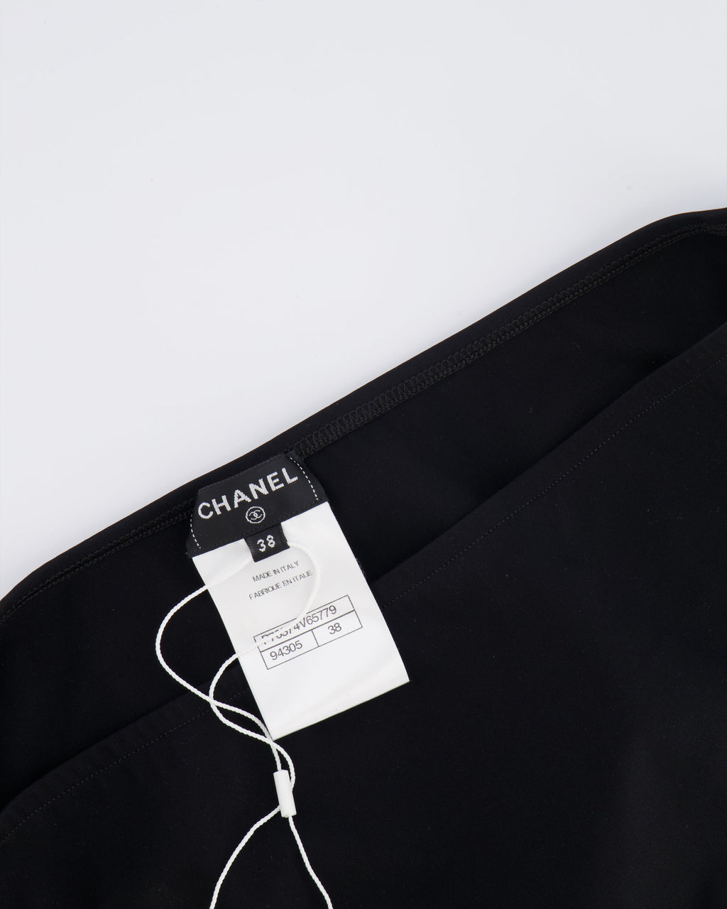 Chanel 2024 Coco Beach Black High Waisted Bikini Bottom with Crystal CC Logo Back Detail Size FR 38 (UK 10)