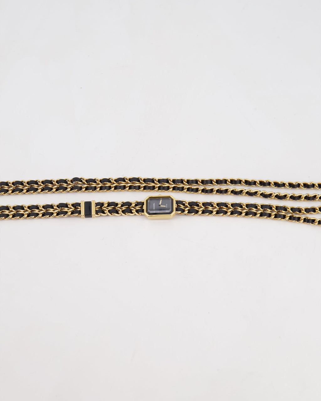 Chanel Premiere Sound Black and Gold Earphones and Watch Chain Necklace Set with Leather Travel Case RRP £20,000