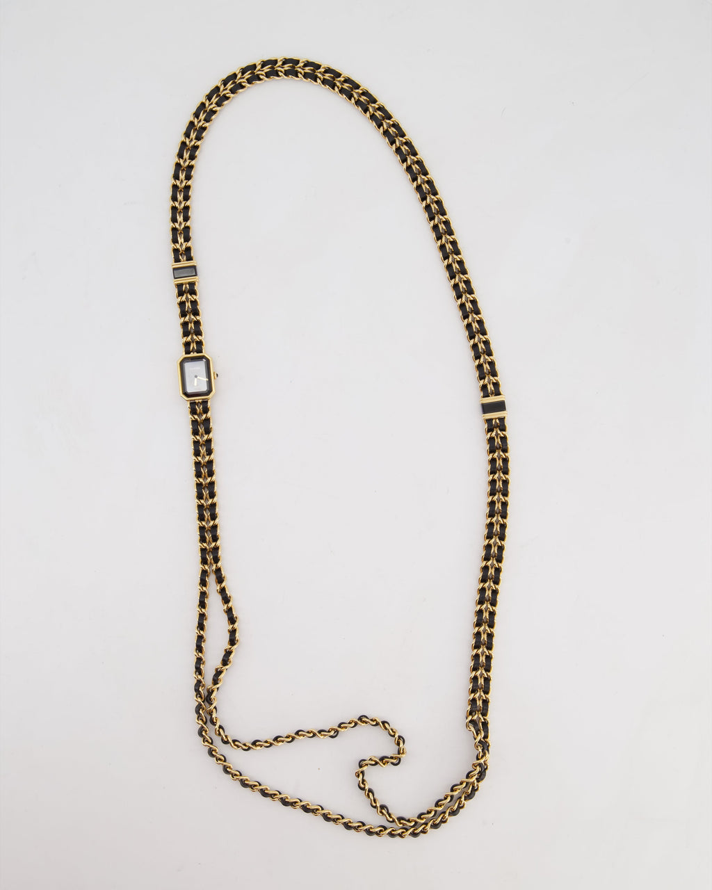 Chanel Premiere Sound Black and Gold Earphones and Watch Chain Necklace Set with Leather Travel Case RRP £20,000