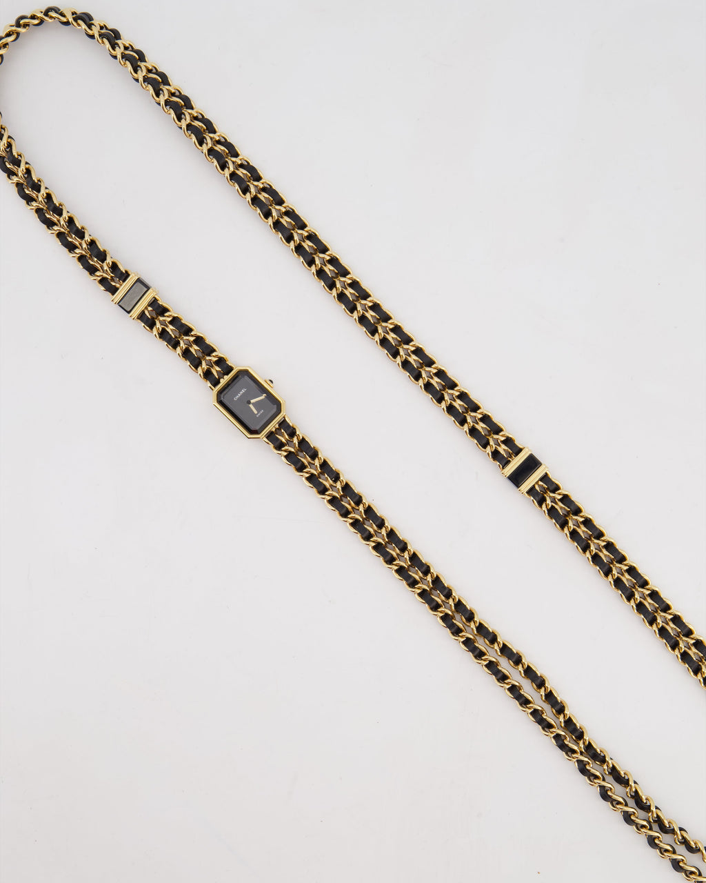 Chanel Premiere Sound Black and Gold Earphones and Watch Chain Necklace Set with Leather Travel Case RRP £20,000