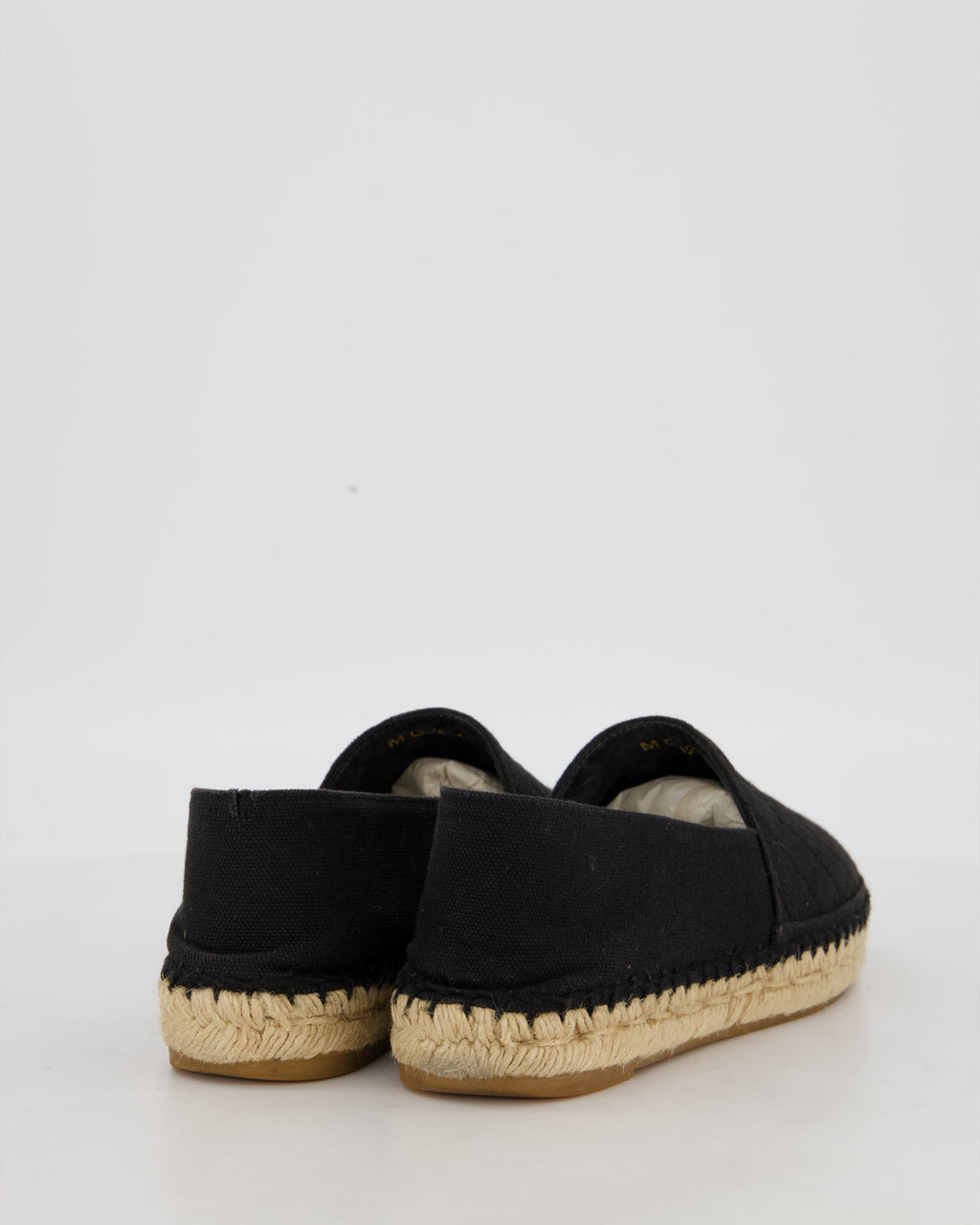 Chanel Black Canvas Espadrilles with CC Logo Size EU 38