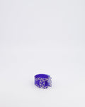Chanel 18C Blue PVC Belt with Silver CC Chain Logo Buckle 65cm