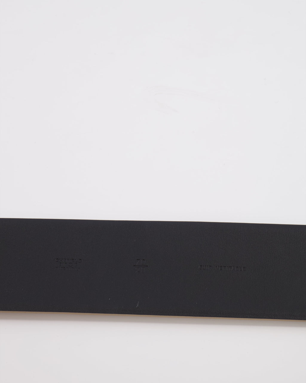Chanel Silver Metallic Leather Large Belt with Silver Buckle and Engraved Logo Plate Detail 70cm