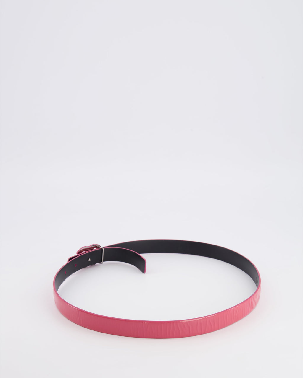 Chanel Pink Patent Leather Belt with Pink CC Logo Buckle 75cm