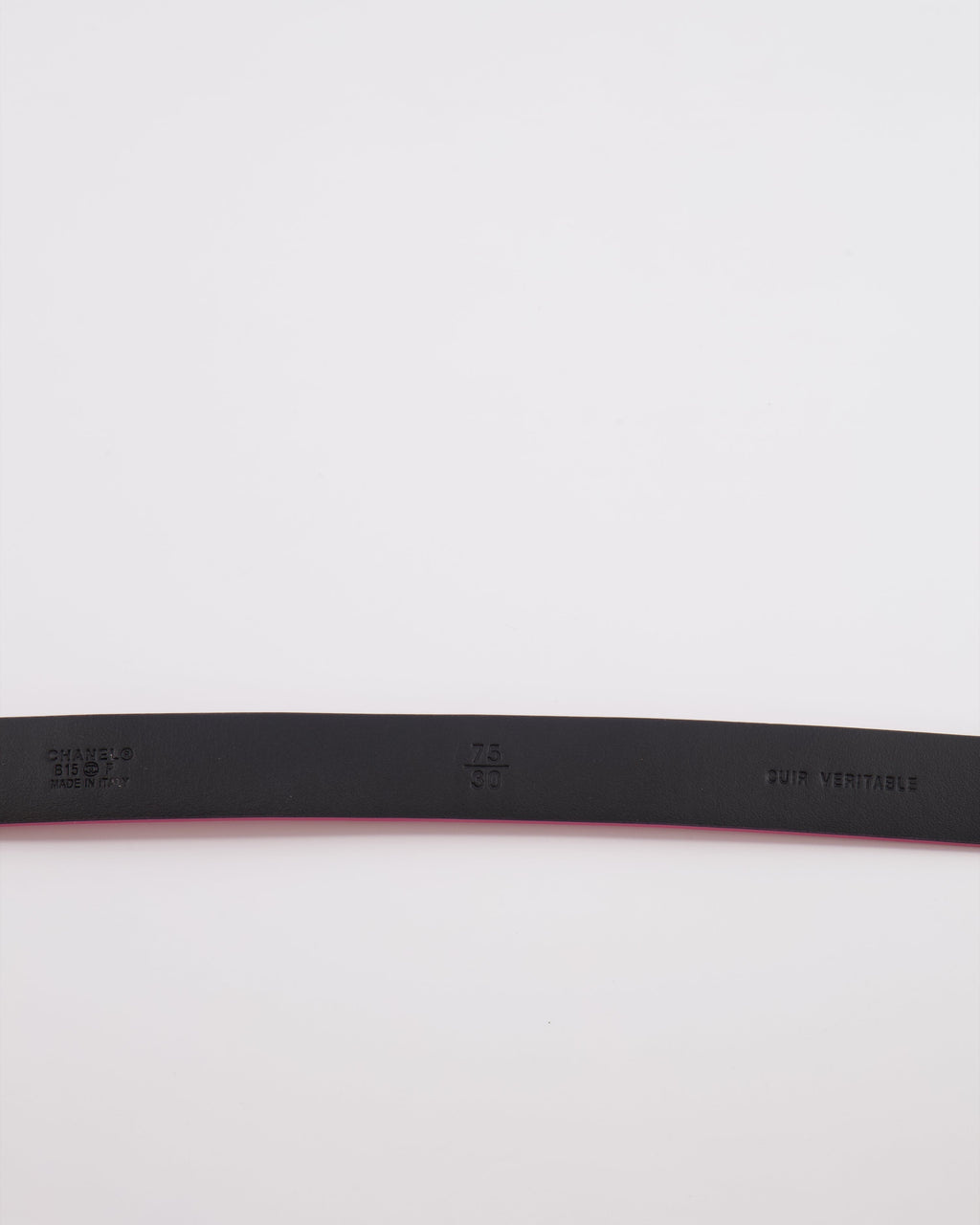 Chanel Pink Patent Leather Belt with Pink CC Logo Buckle 75cm
