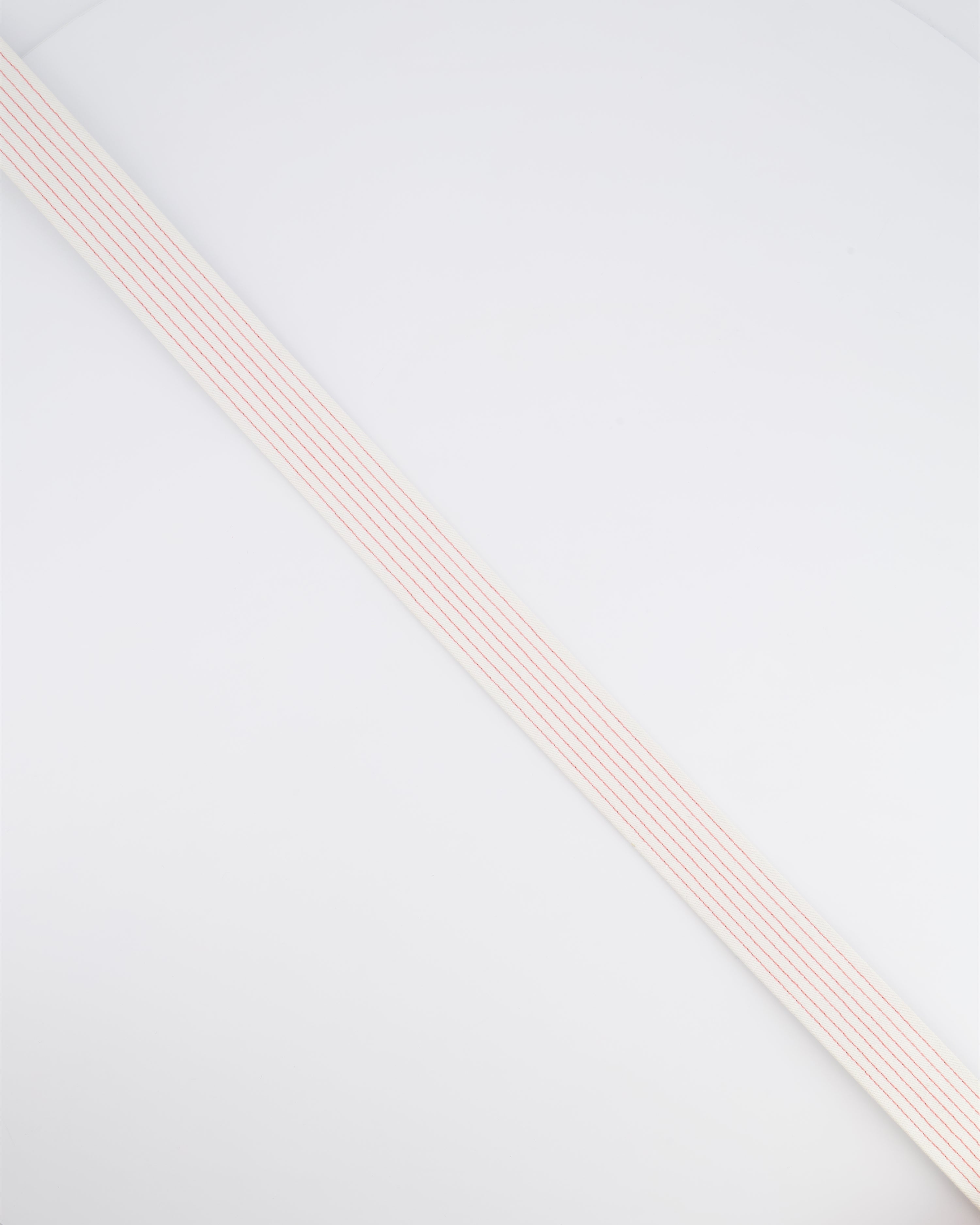 Chanel White and Pink Striped Canvas and Leather Belt Size FR 34 (UK 6)
