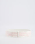 Chanel White and Pink Striped Canvas and Leather Belt Size FR 34 (UK 6)