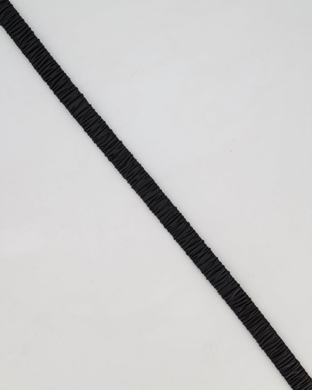 Chanel 22/B Black Ruched Belt with Diamante CC Logo Detail Size 80cm