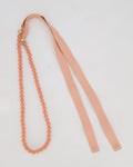 Chanel Pastel Pink Beaded CC Belt with Leather Logo Detail Size 80cm