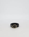 Chanel 16/B Black Belt with Weaved Chain CC Detail Size 70cm