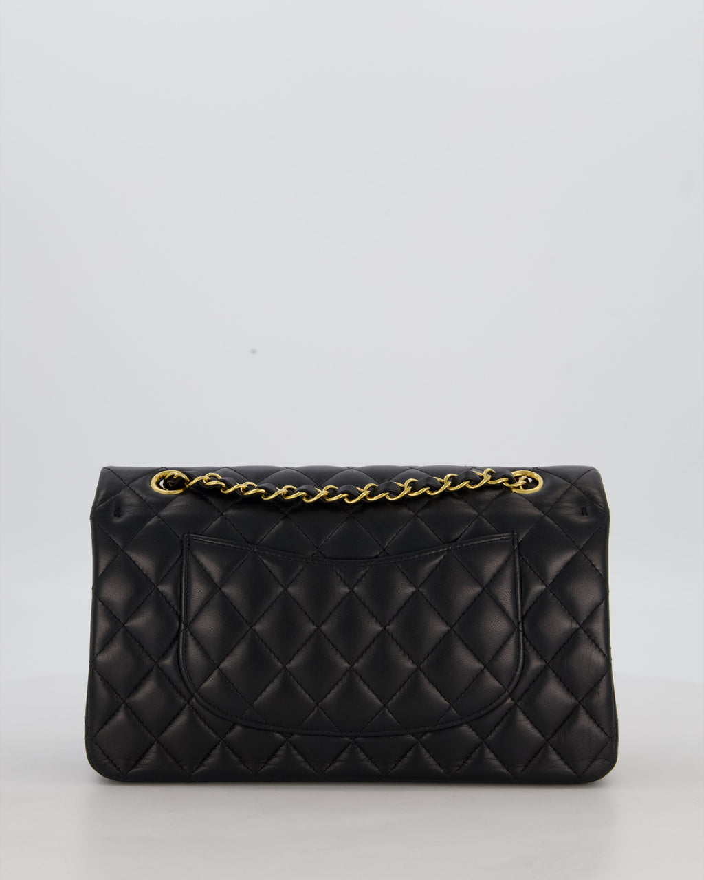 Chanel Black Medium Classic Double Flap Bag in Lambskin Leather with Gold Hardware