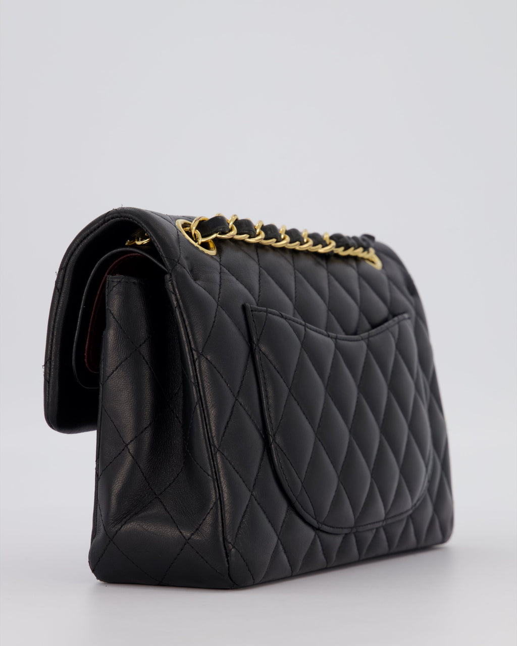 Chanel Black Small Classic Double Flap Bag in Lambskin Leather with Gold Hardware