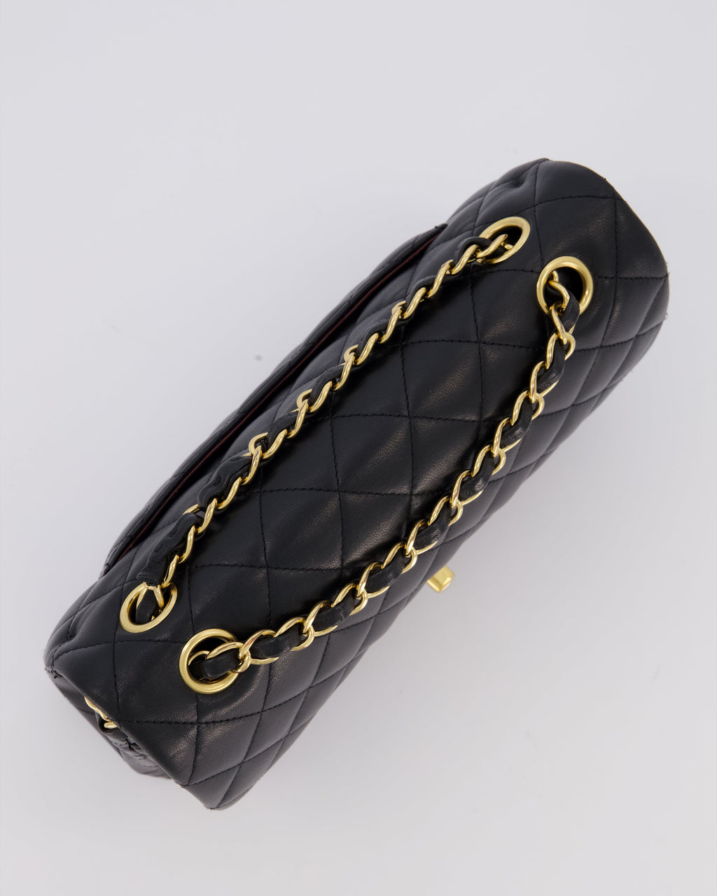 Chanel Black Small Classic Double Flap Bag in Lambskin Leather with Gold Hardware