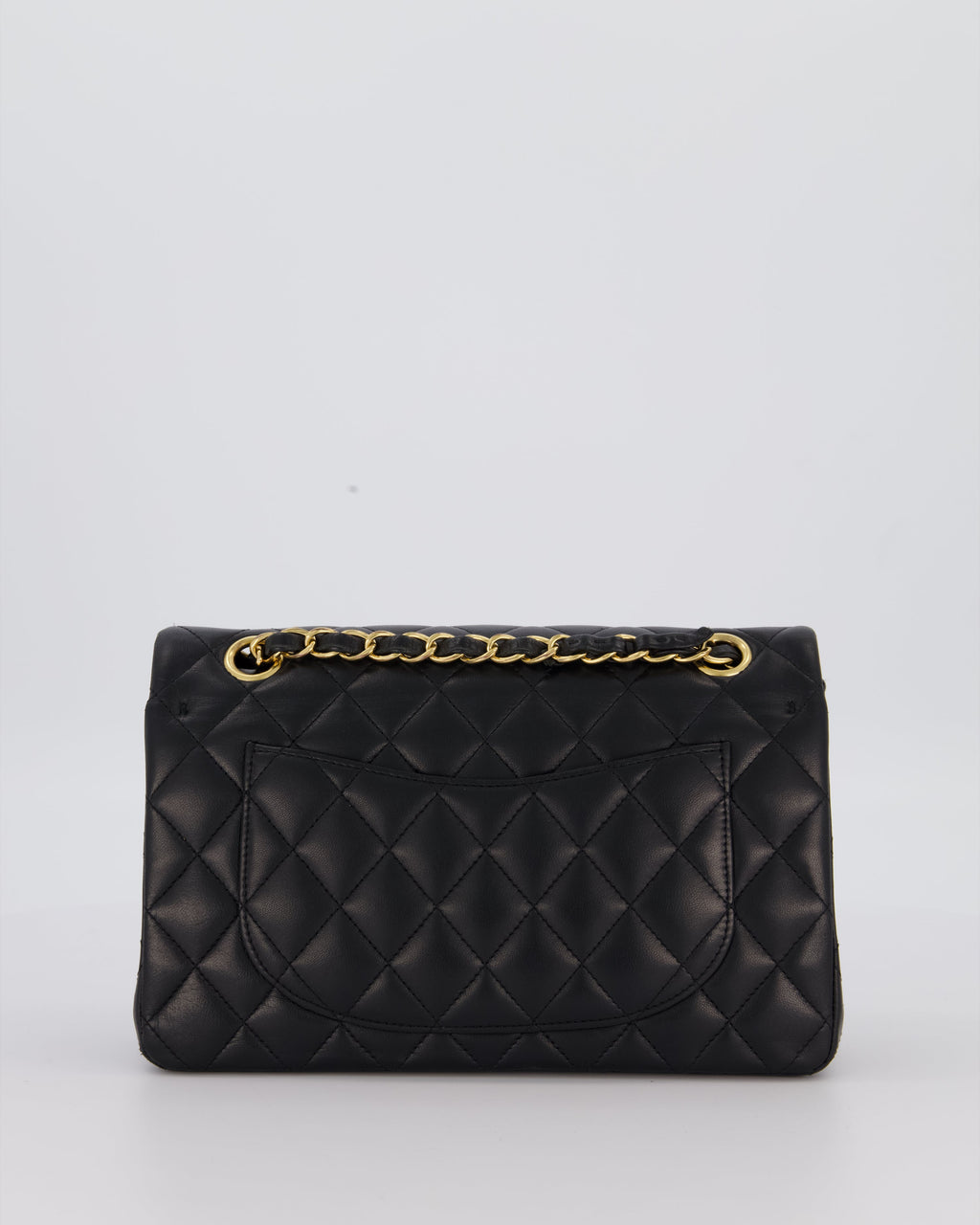 Chanel Black Small Classic Double Flap Bag in Lambskin Leather with Gold Hardware