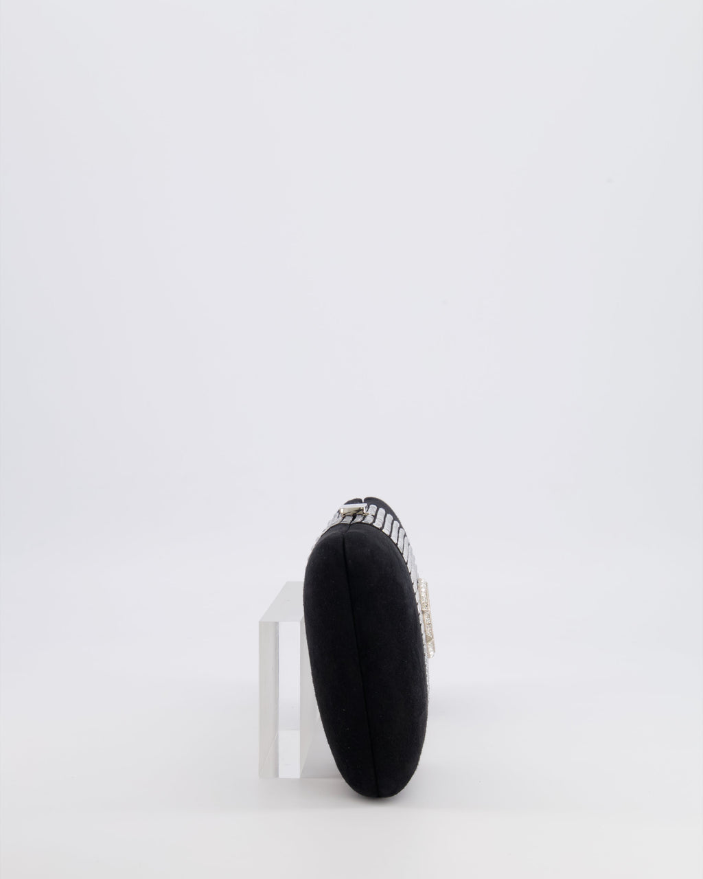 *RARE* Chanel 2015 Paris-Dubai Black Suede Strass Crystal Clutch Bag with Crystal Embellished CC Logo