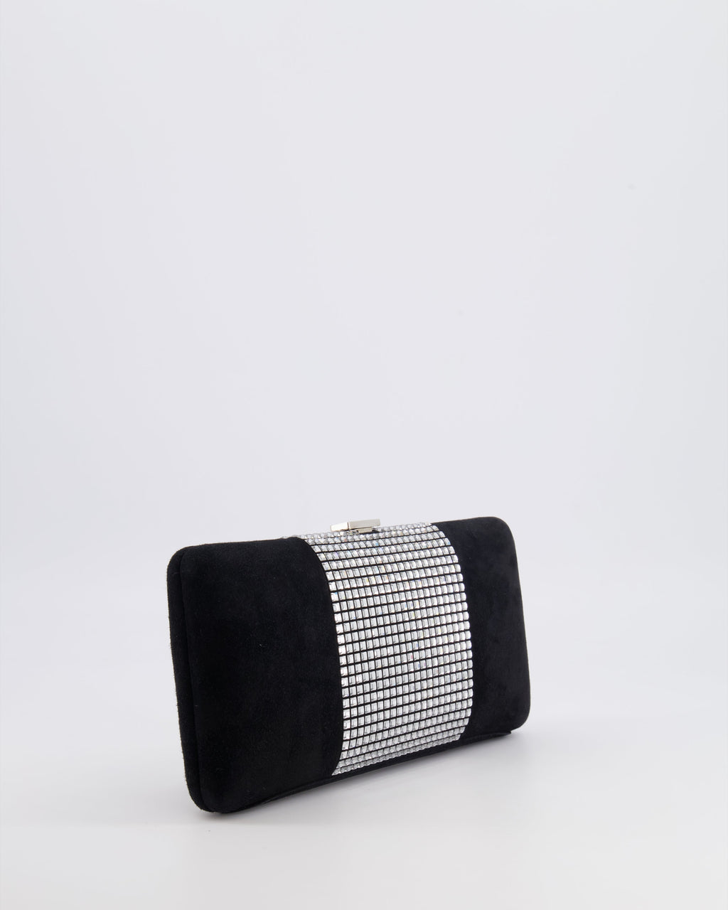 *RARE* Chanel 2015 Paris-Dubai Black Suede Strass Crystal Clutch Bag with Crystal Embellished CC Logo