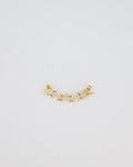 Chanel 2020 Gold Diamante Embellished Logo Brooch